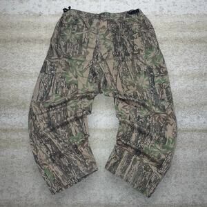 Vintage 90s Rebark Hunting Camo Tactical Pants 36x32 Baggy Wide Cargos Woodland